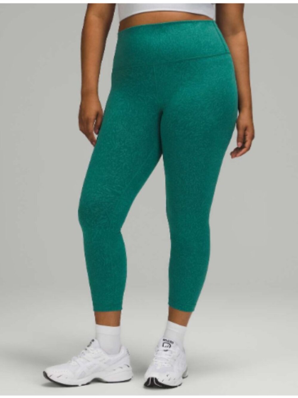 Lululemon Wunder Train High-Rise Crop 23" Crunch Teal Lagoon